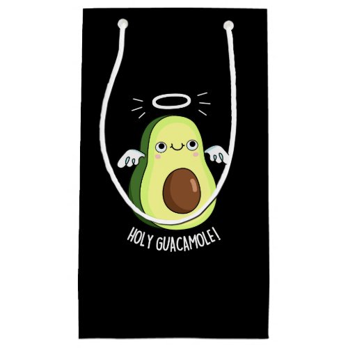 Holy Guacamole Funny Goody Avocado Pun Dark BG Small Gift Bag