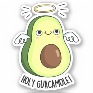 Holy Guacamole Funny Goody Avocado Pun Sticker