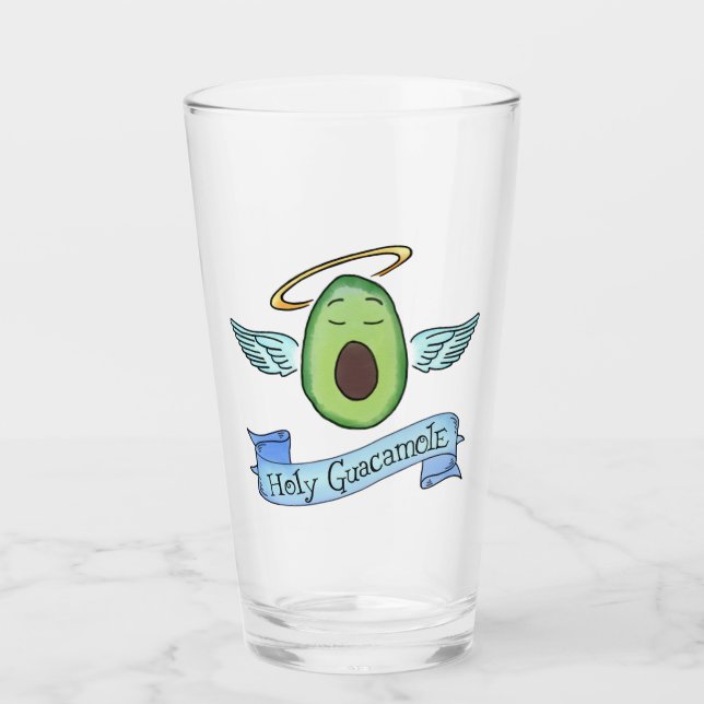 Holy Guacamole Glass (Front)