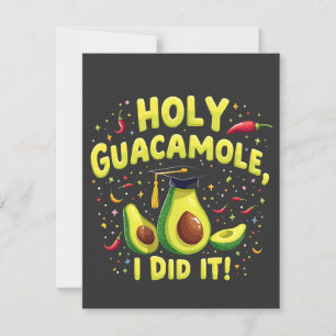 Holy Guacamole I Did It Graduation Cinco De Mayo Note Card