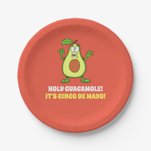 Holy Guacamole It's Cinco De Mayo Avocado Paper Plates