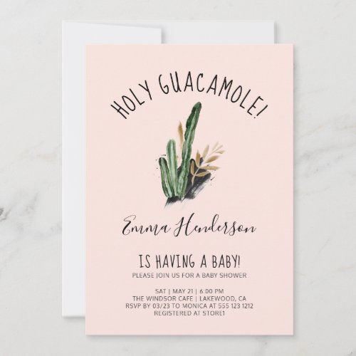 Holy Guacamole Mexican Modern Baby Shower