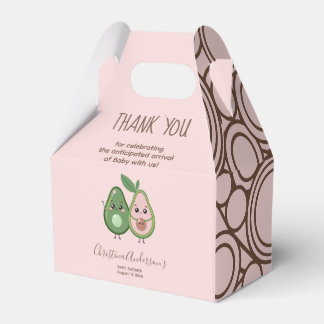 Holy Guacamole Pink Avocado Baby Shower Favor Boxes