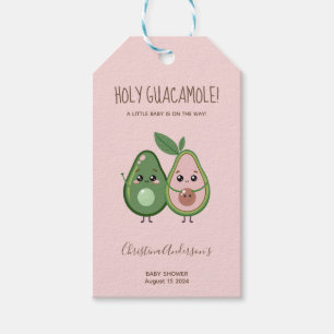 Holy Guacamole Pink Avocado Baby Shower Gift Tags