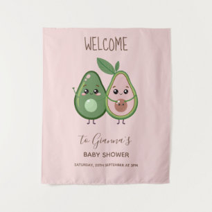 Holy Guacamole Pink Avocado Baby Shower Tapestry
