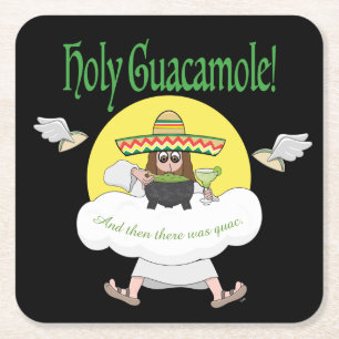 Holy Guacamole Square Paper Coaster