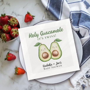 Holy Guacamole Twins Funny Baby Shower Napkins