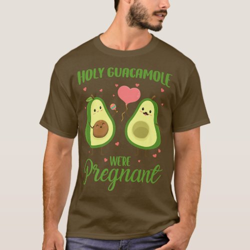 Holy Guacamole Were Pregnant Pregnancy Avocado Cin T_Shirt