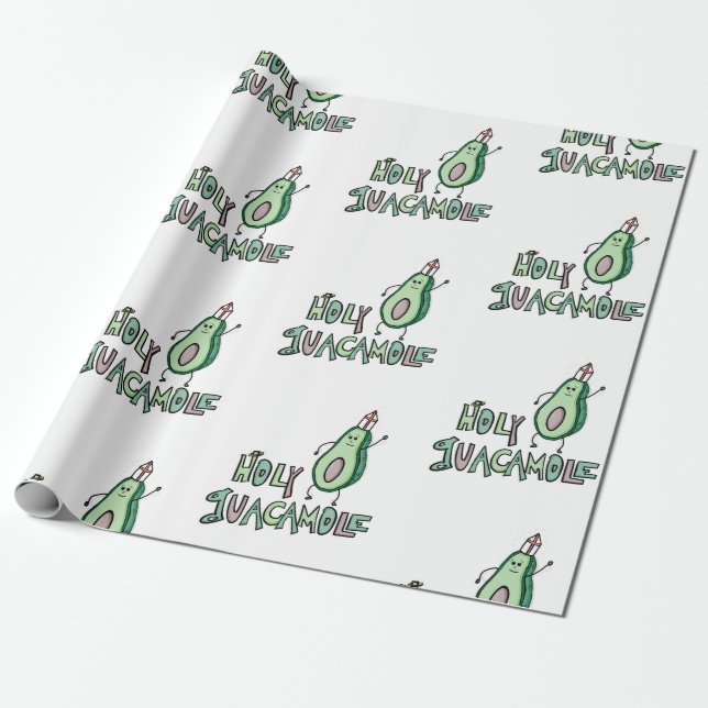 Holy Guacamole Wrapping Paper (Unrolled)