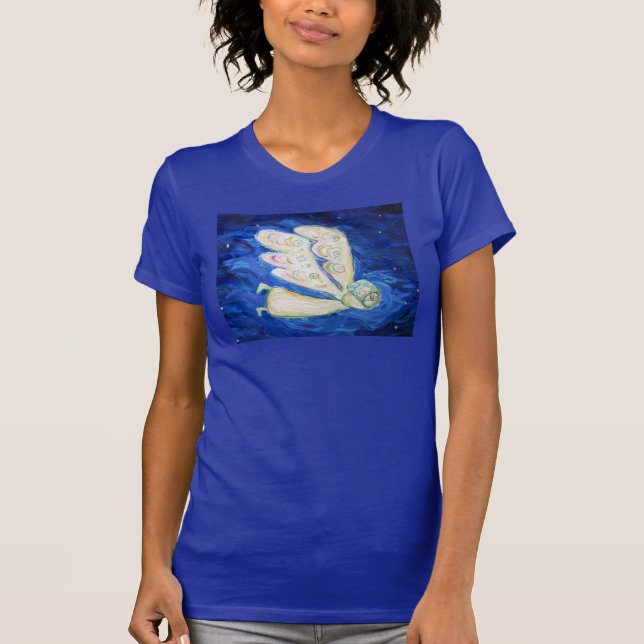 Holy Guardian Baby Angel Art Painting T-shirt (Front)