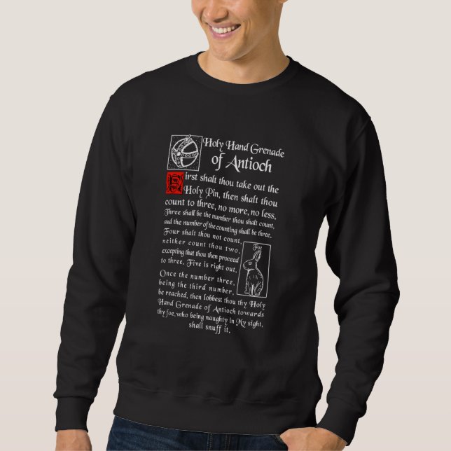 Holy Hand Grenade Of Antioch Sweatshirt (Front)