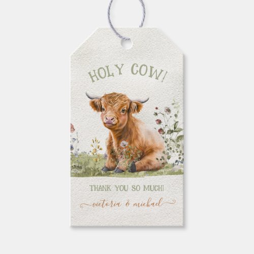 Holy Highland Cow Thank you Gift Tags
