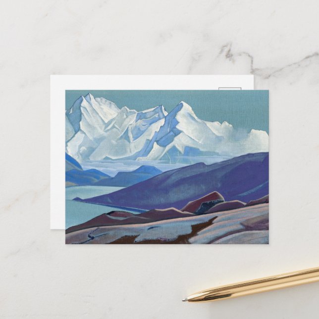 Holy Himalayas by Nicholas Roerich Postcard (Front/Back In Situ)