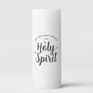 Holy Holiday Spirit Christian Christmas Advent Pillar Candle