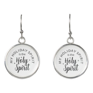 Holy Holiday Spirit Christian Religious Christmas Earrings