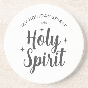 Holy Holiday Spirit Religious Christian Christmas Coaster