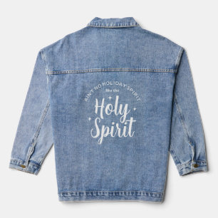 Holy Holiday Spirit Religious Christmas Denim Jacket