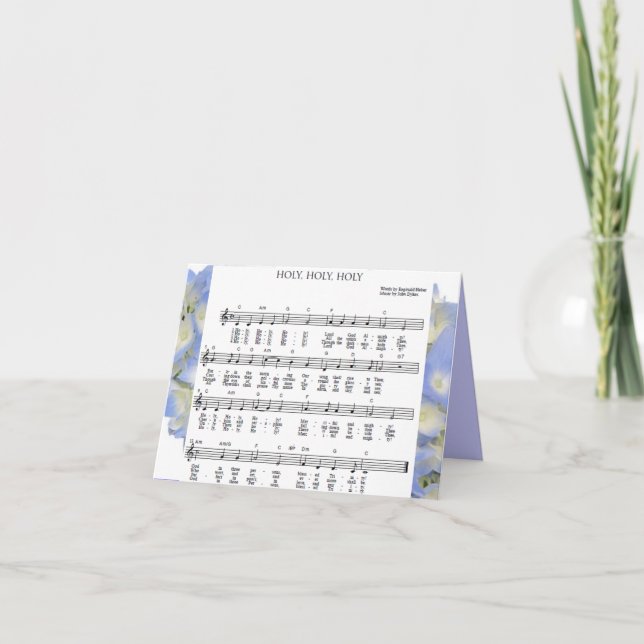 "Holy, Holy, Holy" Blank Notecard (Front)