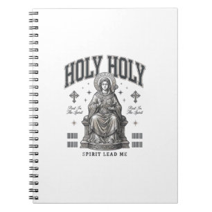 Holy Holy Vintage Engraving Religious Shirt Design Notebook