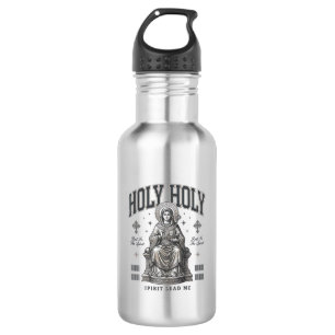 Holy Holy Vintage Engraving Religious Shirt Design Stainless Steel Water Bottle