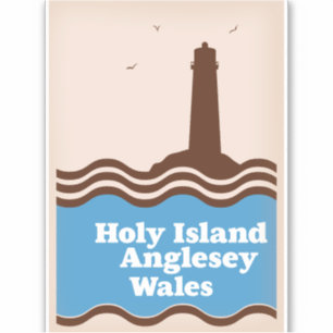 Holy Island, Anglesey, Wales travel poster Sticker