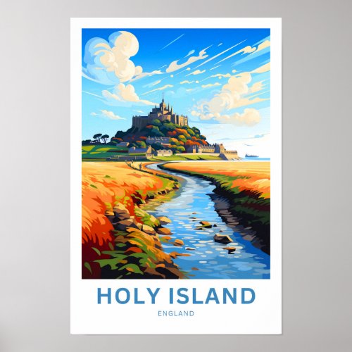 Holy Island England Travel Print