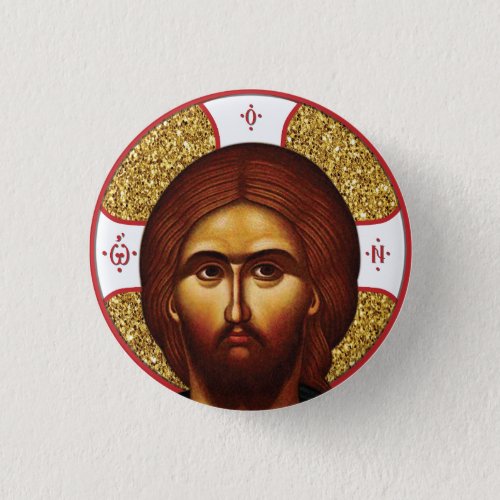 Holy  jesus Christ Orthodox Icon Button