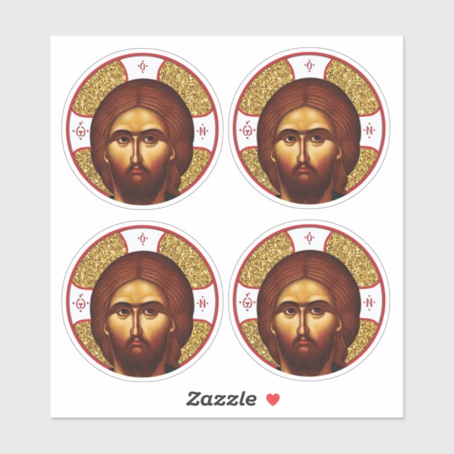Holy  jesus Christ Orthodox Icon Sticker (Sheet)