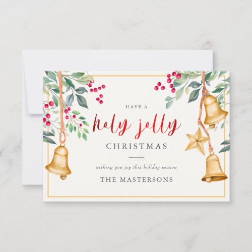 Holy Jolly Family Photo Christmas Greetings Card