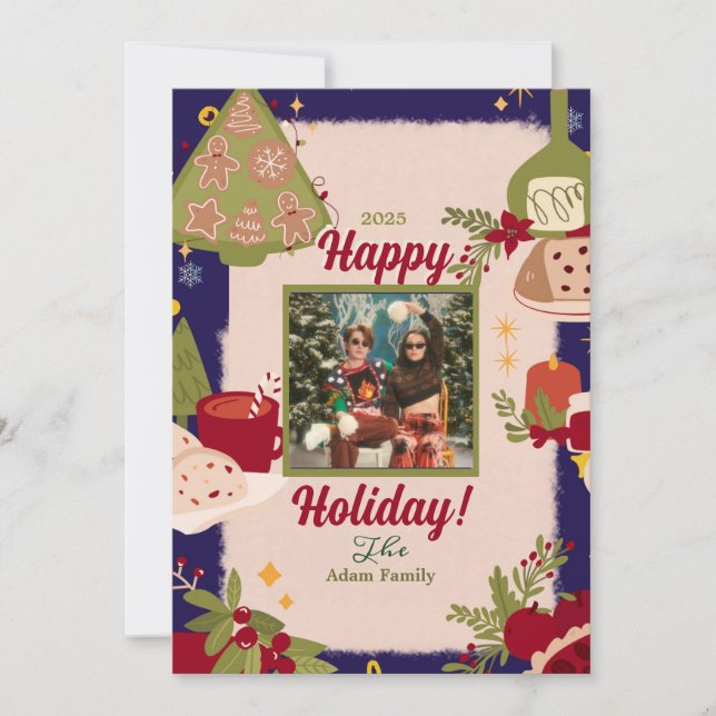 Holy Jolly Merry Christmas Photo Holiday Card (Front)