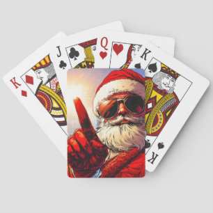 Holy Jolly Santa Divine Glow Poker Cards