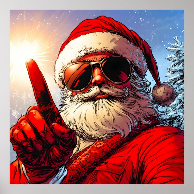 Holy Jolly Santa Divine Glow Poster (Front)