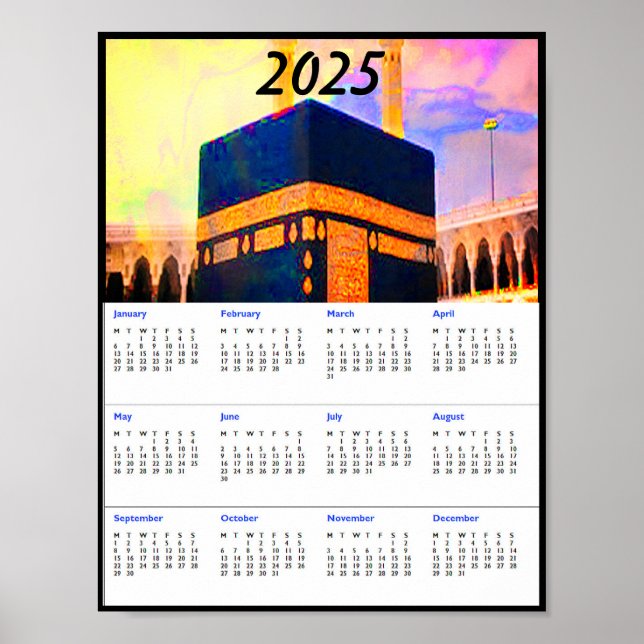 Holy Kaaba 2025 Calendar keepsake Poster (Front)