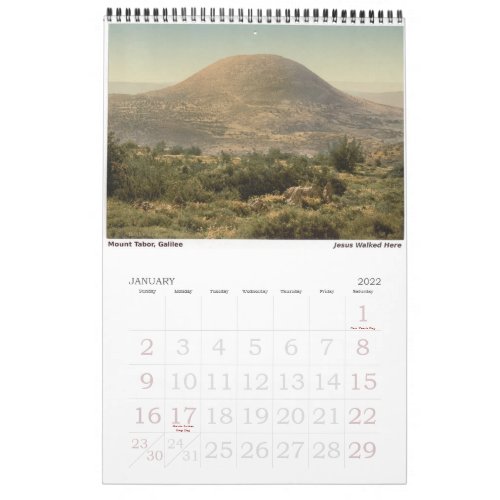Holy Land Calendar with Sacred Sites
