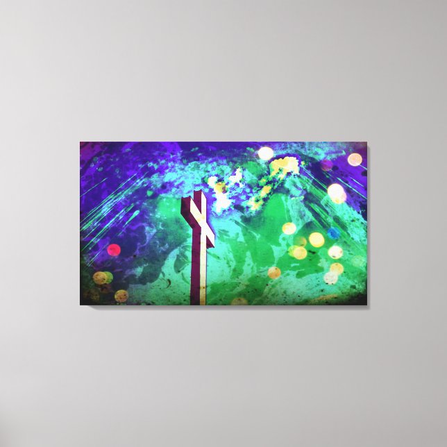 Holy Land Cross Sparkle Wrapped Canvas Print (Front)