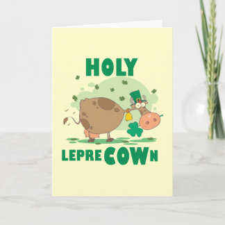 HOLY LepreCOWn T-shirts and Gifts Card