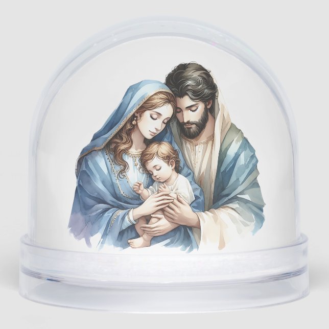 Holy Light – Tender Nativity  Snow Globe (Front)
