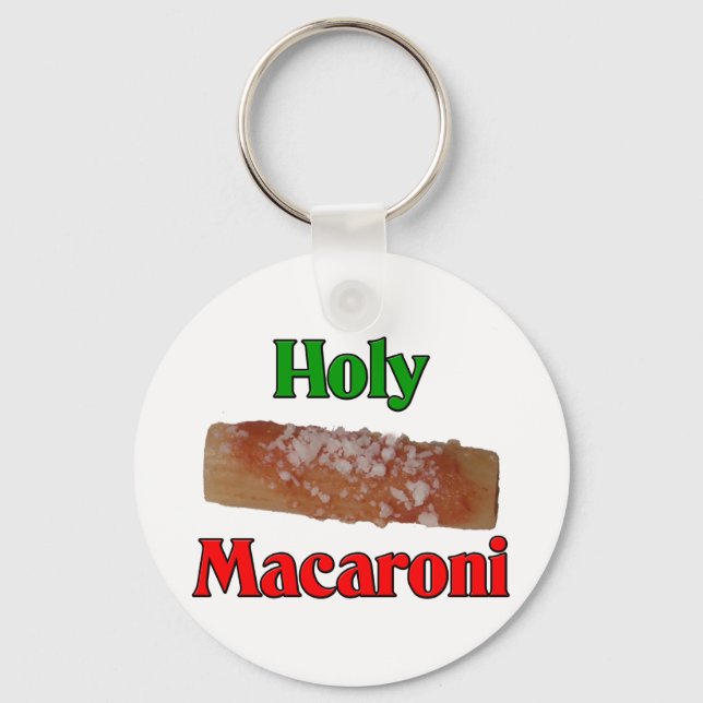 Holy Macaroni Keychain (Front)