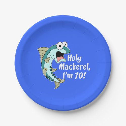 Holy Mackerel Im 70 Blue 70th Party Plates