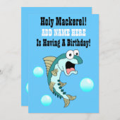 Holy Mackerel, Someone Is Having A Birthday Invitation (Front/Back)