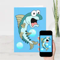 Holy Mackerel You're 50 Funny 50th Birthday Fisherman | Greeting Card