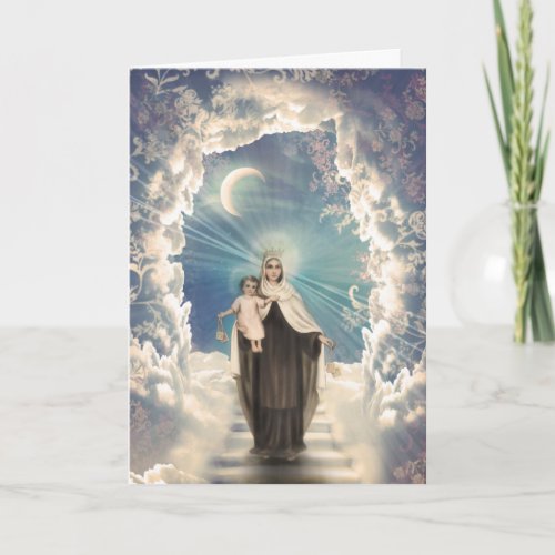 Holy Maria Religious Child Greeting Card