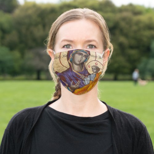Holy Mary Protect Me Adult Cloth Face Mask