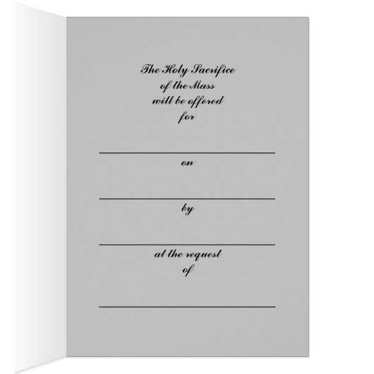 Holy Mass Card (Inside (Right))