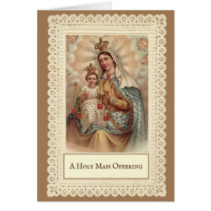Holy Mass Offering Mount Carmel Child Jesus Cards