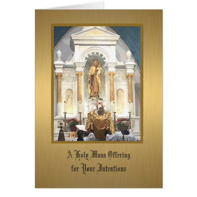 Holy Mass Offering Mount Carmel Kenosha WI Cards (Front)