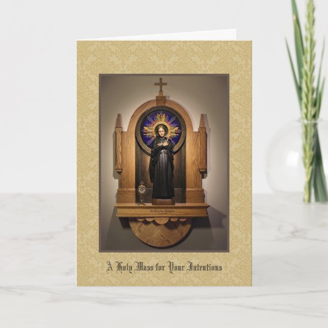 Holy Mass Offering St. Gemma Galgani Card (Front)