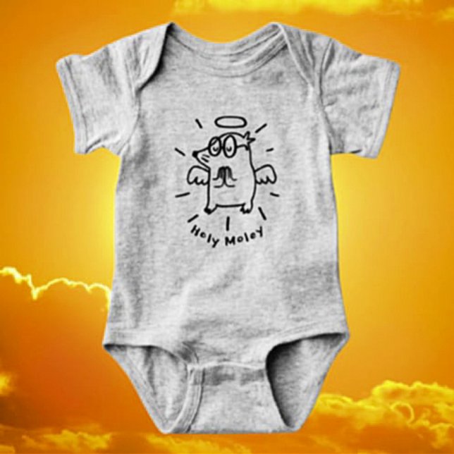 Holy Moley | Cute Angel Mole Baby Bodysuit (Creator Uploaded)
