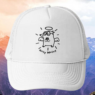 Holy Moley   Funny Angel Mole Cartoon Hat
