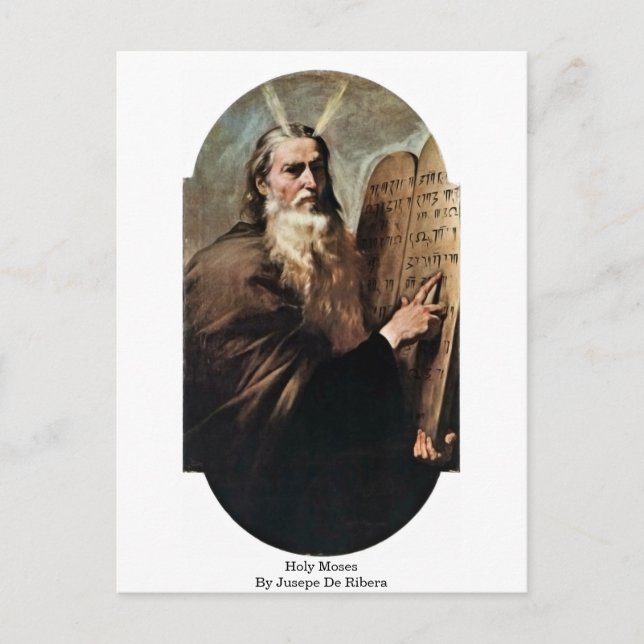 Holy Moses By Jusepe De Ribera Postcard (Front)